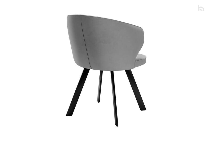Стул кухонный 249 Поворотный, Микровелюр B22 Grey / опоры черные 5 small