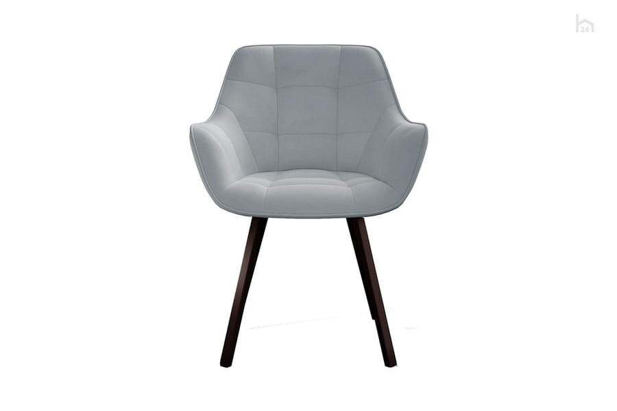 Мягкий стул 252 М поворотный, микровелюр B22 grey, ножки черные 2 small