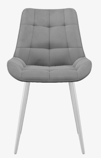 Мягкий стул DikLine 226 поворотный B22 GREY, ножки белые 2 small