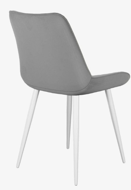 Мягкий стул DikLine 226 поворотный B22 GREY, ножки белые 3 small