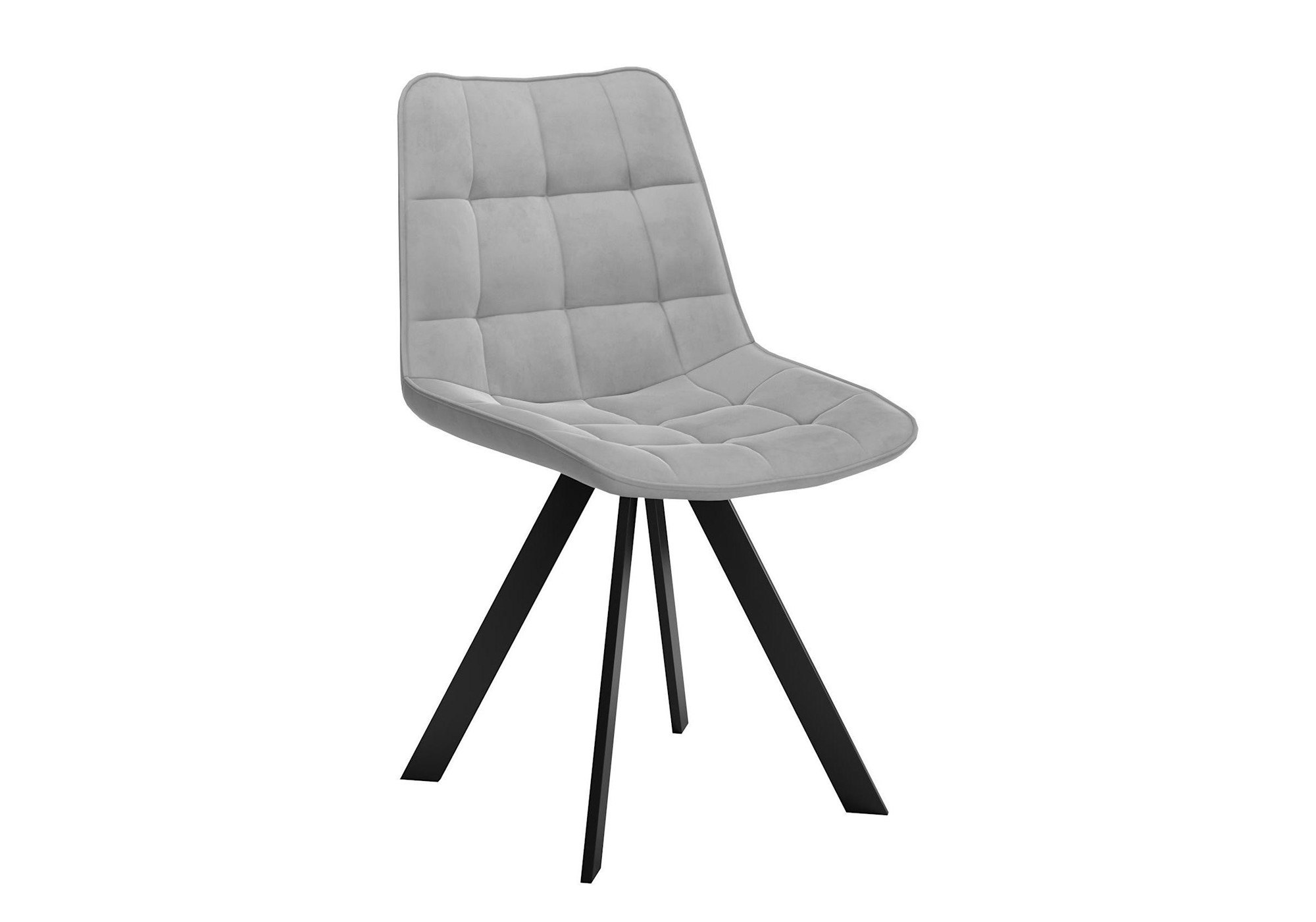 Мягкий стул DikLine 229 поворотный, B22 GREY, ножки черные