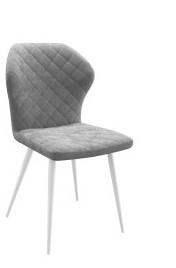 Стул DikLine 239PRO B22 GREY, ножки белые