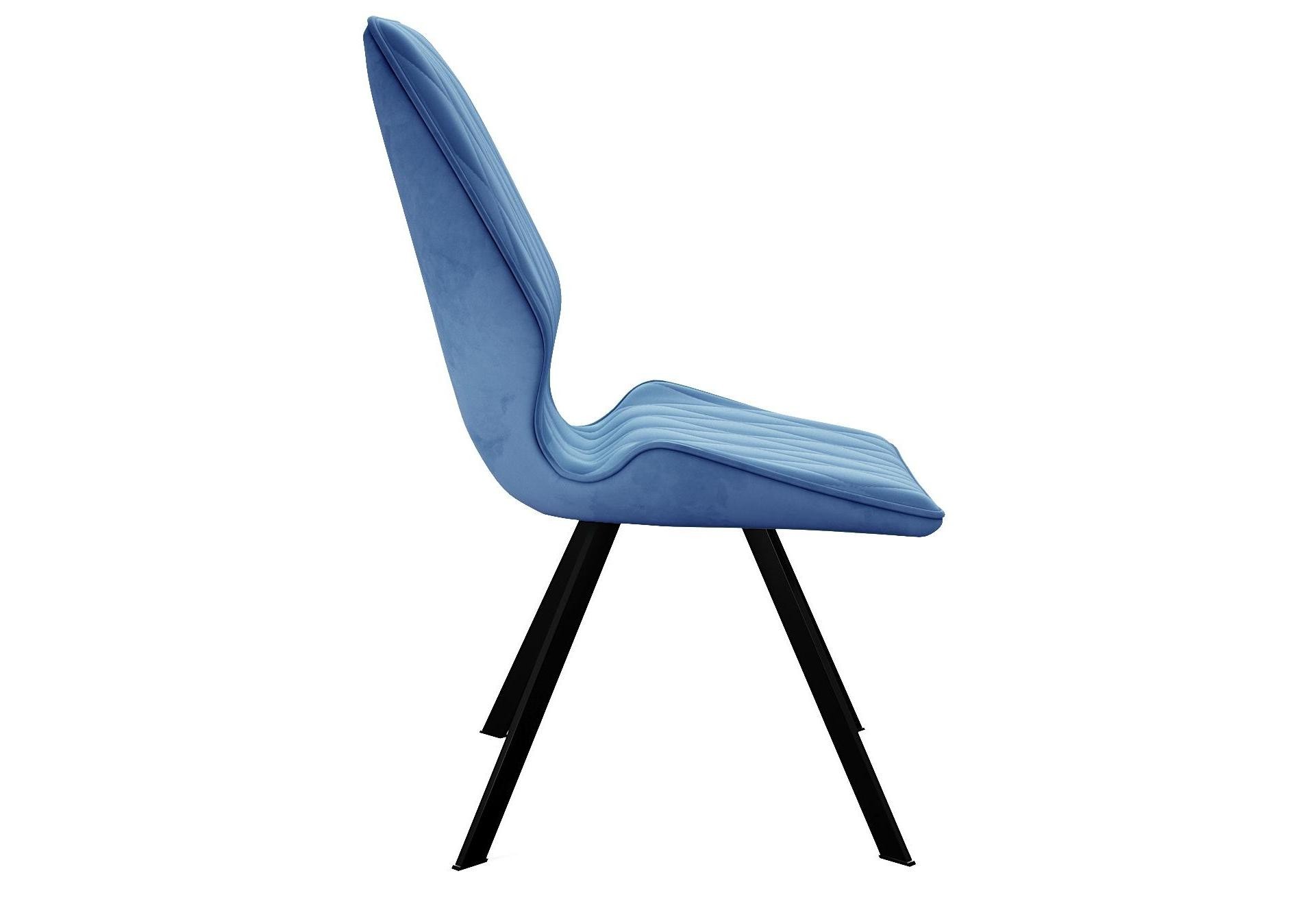 Мягкий стул DikLine 243 поворотный B8 BLUE, ножки черные 3 small