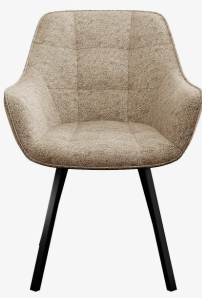 Стул мягкий DikLine 252 М поворотный, NS04 CREAM, ножки черные 4 small