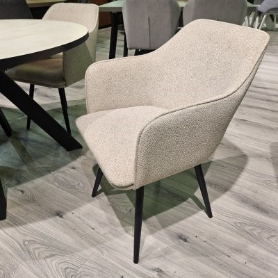 Стул мягкий DikLine 252 М поворотный, NS04 CREAM, ножки черные 8 small