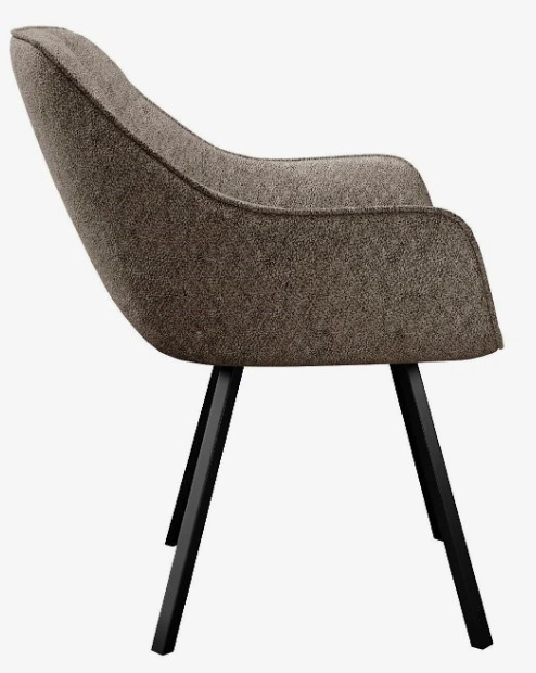 Кухонный стул DikLine 252 М поворотный, NS05 CAPPUCCINO, ножки черные 3 small