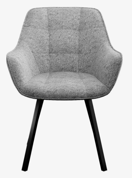 Мягкий стул DikLine 252 М поворотный, NS10 GREY, ножки черные 3 small