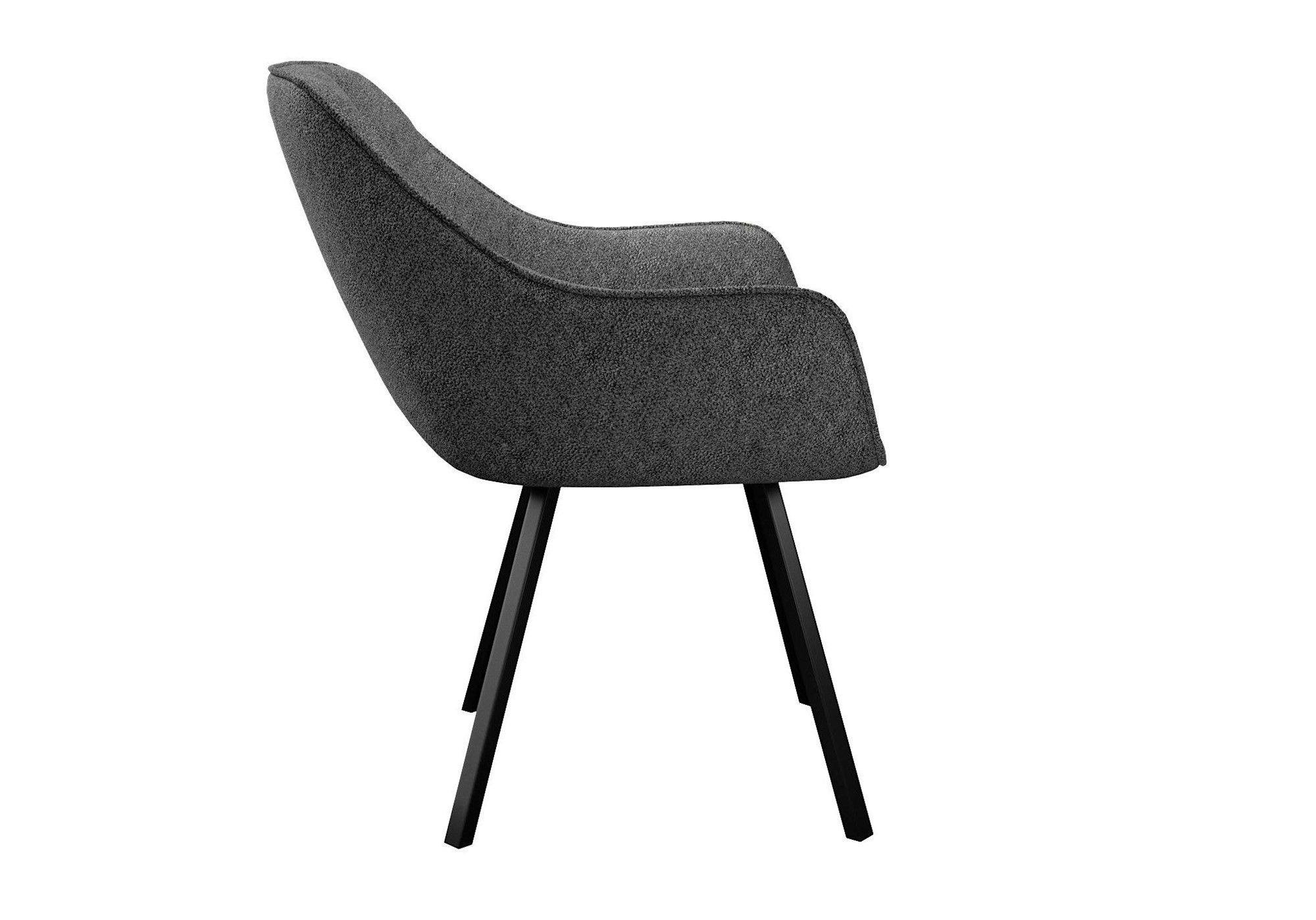 Кухонный стул DikLine 252 М поворотный, NS13 GRAPHITE, ножки черные 4 small