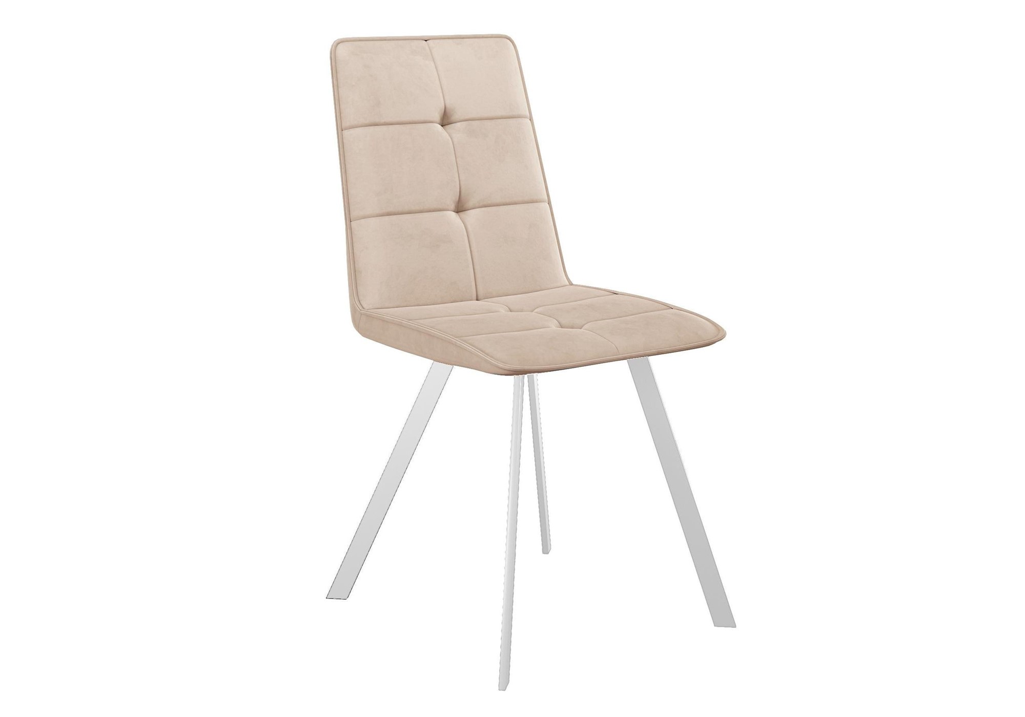 Кухонный стул DikLine 280 B03 BEIGE, ножки белые