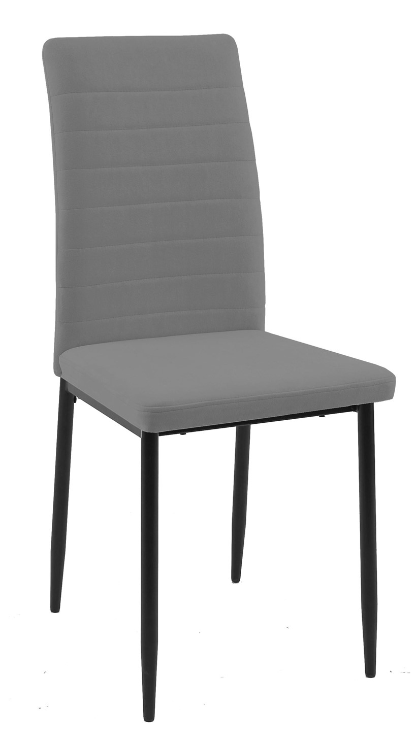 Мягкий стул Текс, микровелюр B22 grey, ножки черные