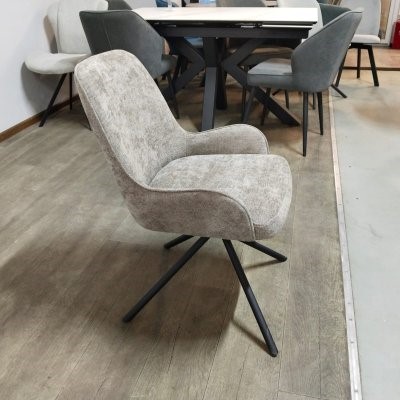 Стул для кухни DikLine 402 N13 св.бежевый, ножки черные 5 small