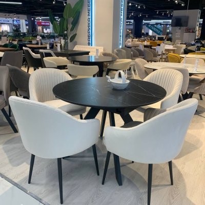 Стул для кухни DikLine 440 C103 крем, ножки черные 8 small
