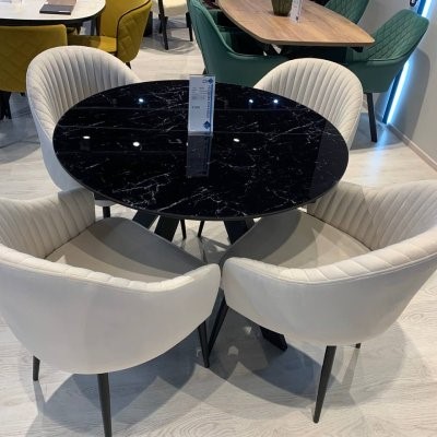 Стул для кухни DikLine 440 C103 крем, ножки черные 9 small