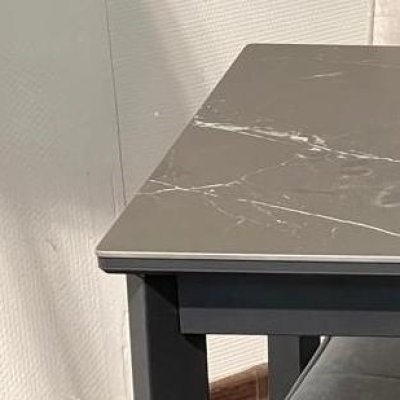 Кухонный стол DikLine LK110 Керамика Черный мрамор/подстолье черное/опоры черные 8 small