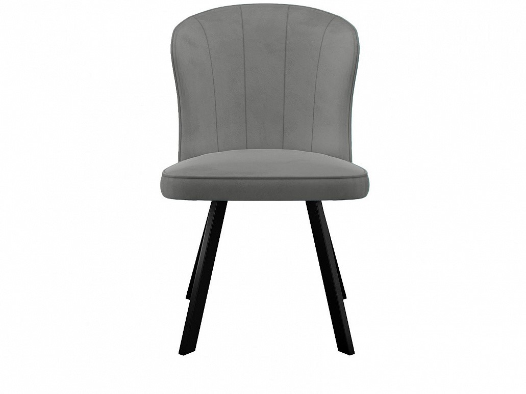 Кухонный стул 219 поворотный, микровелюр B22 grey, ножки черные 2 small
