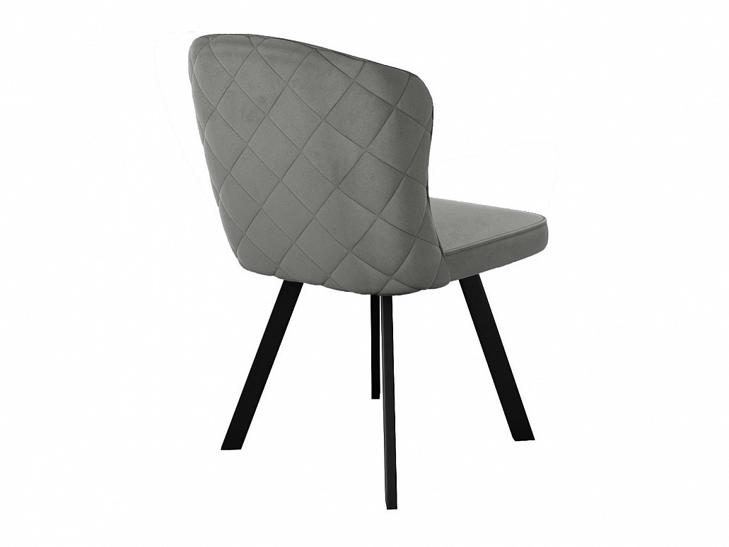 Кухонный стул 219 поворотный, микровелюр B22 grey, ножки черные 3 small