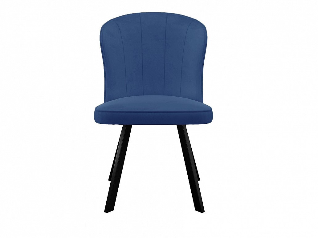 Мягкий стул 219 поворотный, микровелюр B8 blue, ножки черные 2 small